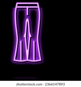 bell bottoms pants clothes neon light sign vector. bell bottoms pants clothes sign. isolated symbol illustration