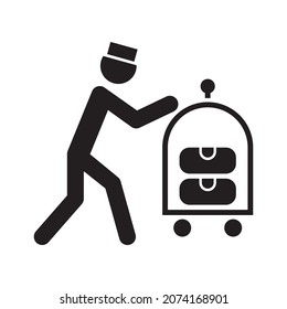 Bell Boy Icon Vector Sign Design