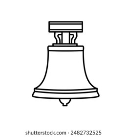 Bell, brass bell - vector illustration