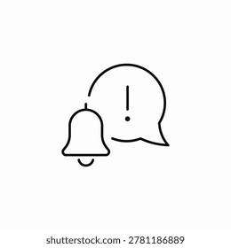 bell and bubble icon sign vector