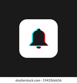 Bell button, network icon, social media modern design button