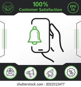 Bell, llamadas en elementos gráficos vectoriales de teléfono para tu trabajo - Diseño moderno