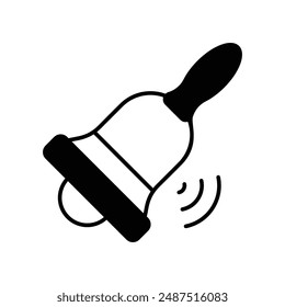 Icono de campana con fondo blanco Vector ilustración de stock