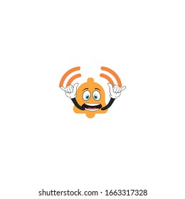 bell cartoon characters design with expression. you can use for stickers, pins or patches