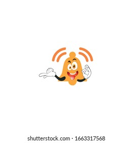 bell cartoon characters design with expression. you can use for stickers, pins or patches