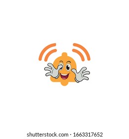 bell cartoon characters design with expression. you can use for stickers, pins or patches