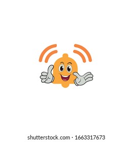 bell cartoon characters design with expression. you can use for stickers, pins or patches