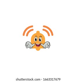 bell cartoon characters design with expression. you can use for stickers, pins or patches