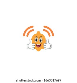 bell cartoon characters design with expression. you can use for stickers, pins or patches