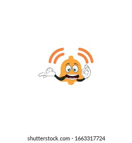 bell cartoon characters design with expression. you can use for stickers, pins or patches
