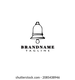 bell cartoon logo icon design template black modern isolated vector