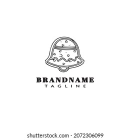 bell cartoon logo icon template black modern isolated vector illustration