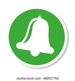 bell christmas decoration icon vector illustration design