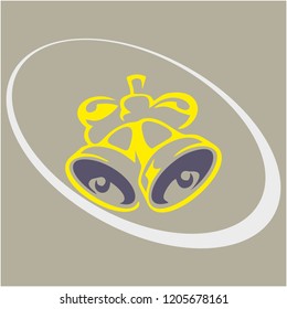 Bell. Christmas, happy new year design