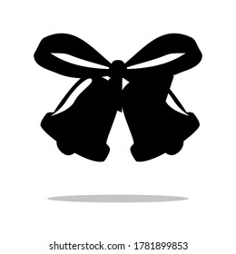 Bell Christmas. happy new year symbol. Isolated vector icon. Flat style for web design