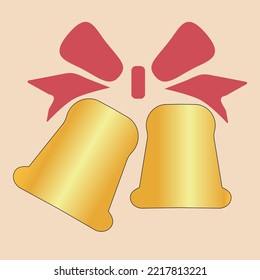 Bell Christmas, happy new year symbol. Isolated vector icon, sign, emblem.