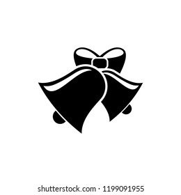bell christmas icon vector