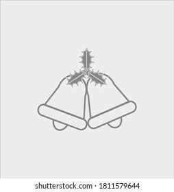 Bell, christmas simple icon. illustration for web and mobile design.