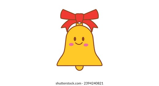 bell christmas vector icon flat
