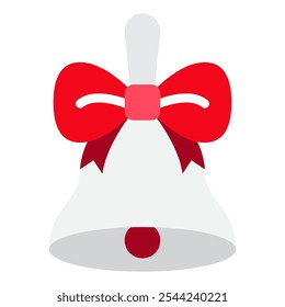 Bell christmas vector icon illustration