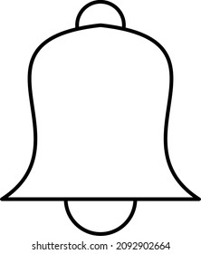 Bell Church Outline Icon Vector