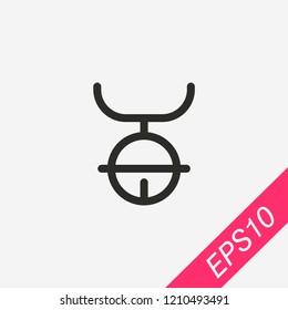 Bell collar icon isolated on background. Pet accessory symbol modern, simple, vector, icon for website design, mobile app, ui. Vector Illustration