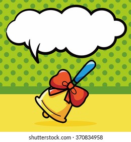 bell color doodle, speech bubble