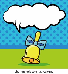 bell color doodle, speech bubble