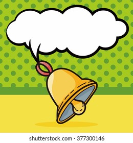 bell color doodle, speech bubble