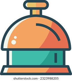Farbzeilensymbol der Glocke - Einzelsymbol, Vektorgrafik