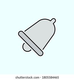 bell color vector icon, vector illustration