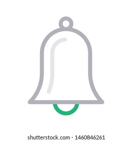 bell colour line vector icon