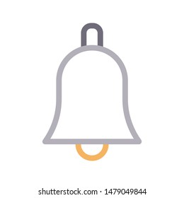 bell colour line vector icon
