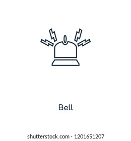 Bell concept line icon. Linear Bell concept outline symbol design. This simple element illustration can be used for web and mobile UI/UX.