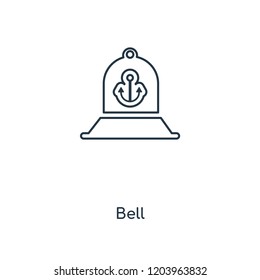 Bell concept line icon. Linear Bell concept outline symbol design. This simple element illustration can be used for web and mobile UI/UX.
