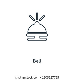 Bell concept line icon. Linear Bell concept outline symbol design. This simple element illustration can be used for web and mobile UI/UX.