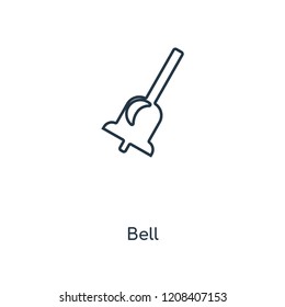 Bell concept line icon. Linear Bell concept outline symbol design. This simple element illustration can be used for web and mobile UI/UX.