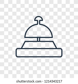 Bell concept vector linear icon isolated on transparent background, Bell concept transparency concept in outline style