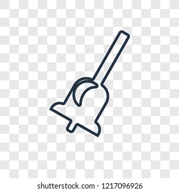 Bell concept vector linear icon isolated on transparent background, Bell concept transparency concept in outline style