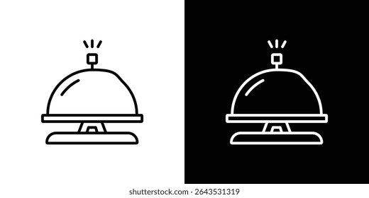 Icono de conserje de Bell. Icono de Vector Diseño gráfico. Iconos de Ui Ux