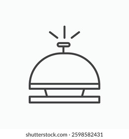 Bell concierge icon isolated on white background