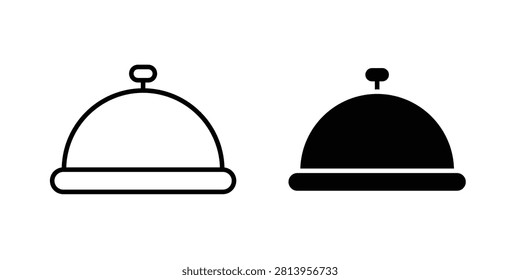 Bell concierge icon minimal clipart bundle.