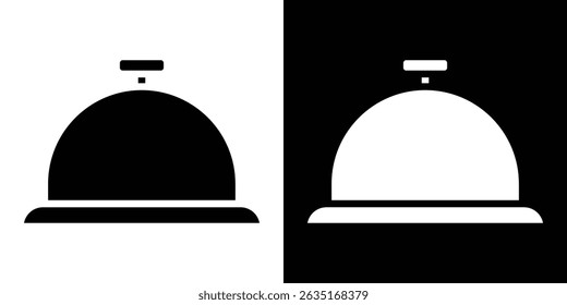 Bell concierge icon symbols. Vector illustration.