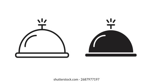 Icono de conserje de Bell para Diseños web. conjunto de iconos de contorno y Clipart