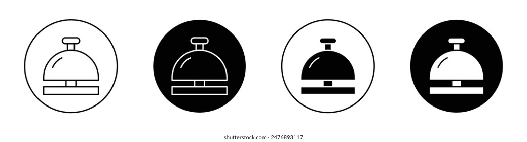 Bell concierge vector icon symbol in flat style.