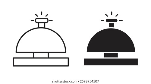 Bell concierge vector line icon illustration collection.