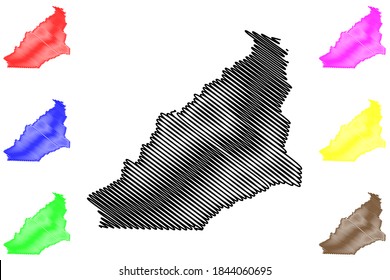 Bell County, Kentucky (U.S. County, United States Of America) Map Vector Illustration