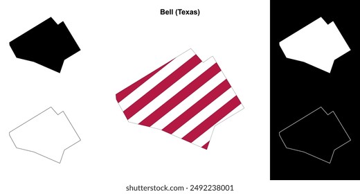 Condado de Bell (Texas) conjunto de mapas esquemáticos
