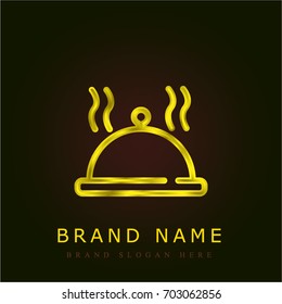 Bell covering hot dish golden metallic logo