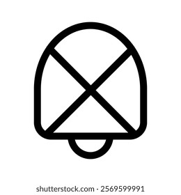 Bell with a cross icon, ideal for notifications, alerts, or religious-themed purposes